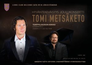 Joulukonsertti: Tomi Metsäketo la 27.11.2021