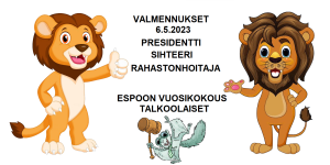 Klubivirkailija- ja Espoon vuosikokouksen talkoolaisten koulutus 6.5.2023
