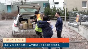Avustus tuo toivoa - Lions klubit ja Kaivo Espoo ry toimittavat ruoka-apua ja hygieniatuotteita Ukrainan pakolaisille Suomessa